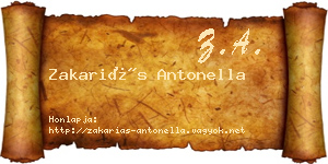 Zakariás Antonella névjegykártya
